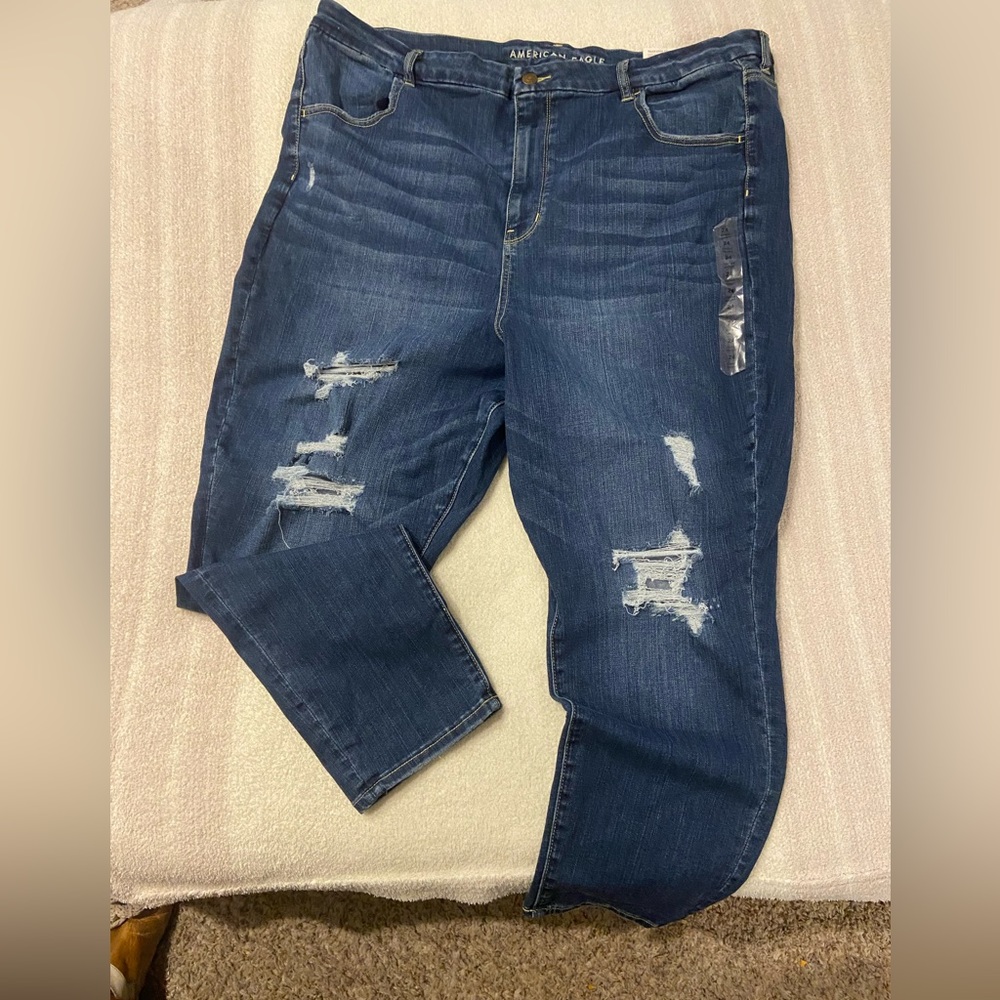 American Eagle Jeggings. 24w. Distressed. Short length!